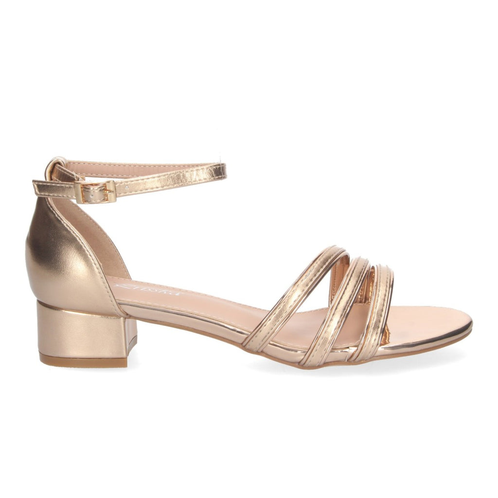Sandalias Champán Mujer Elegantes Fiesta