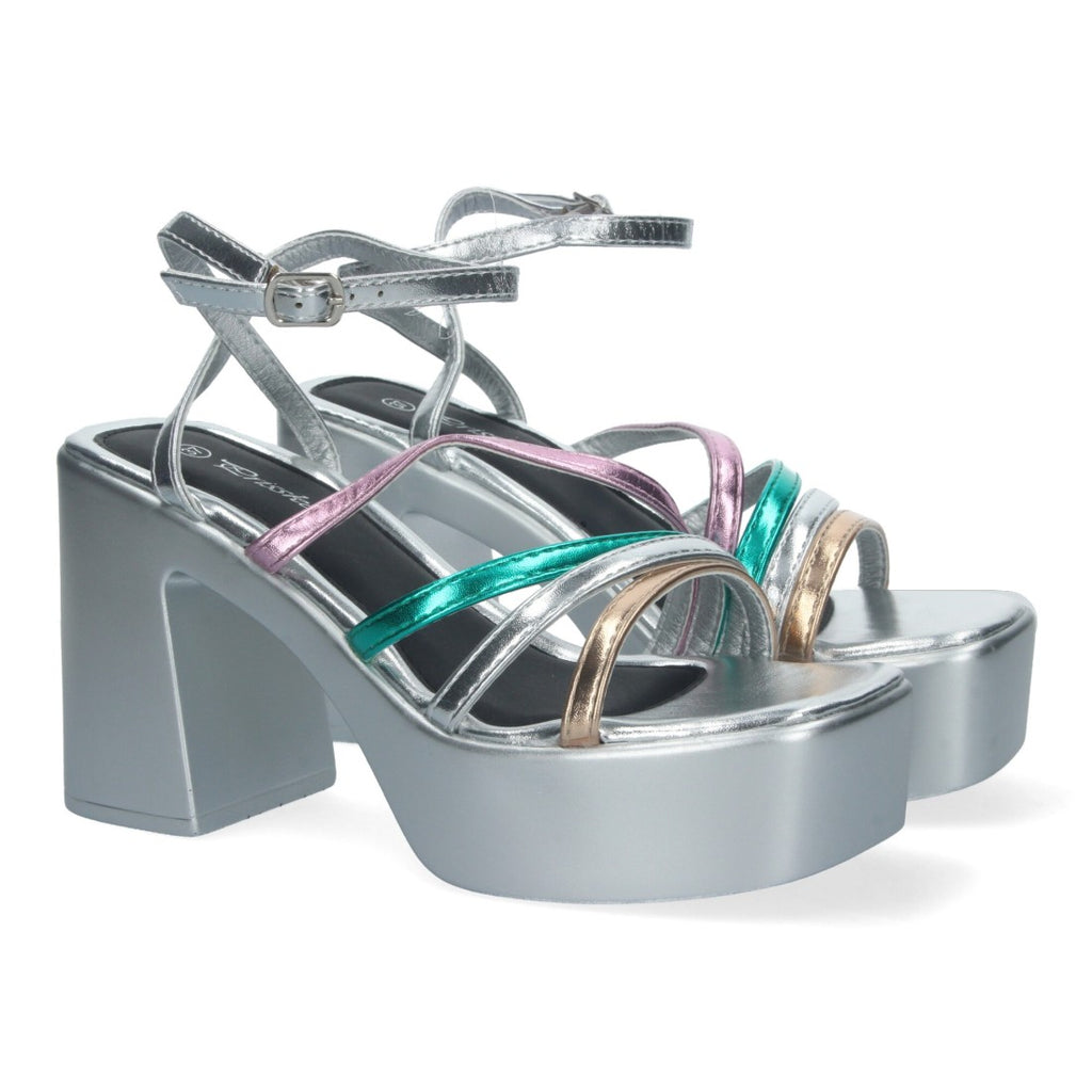 Sandalias Planas Multicolor Mujer