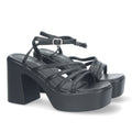 Sandalias Planas Negro Mujer