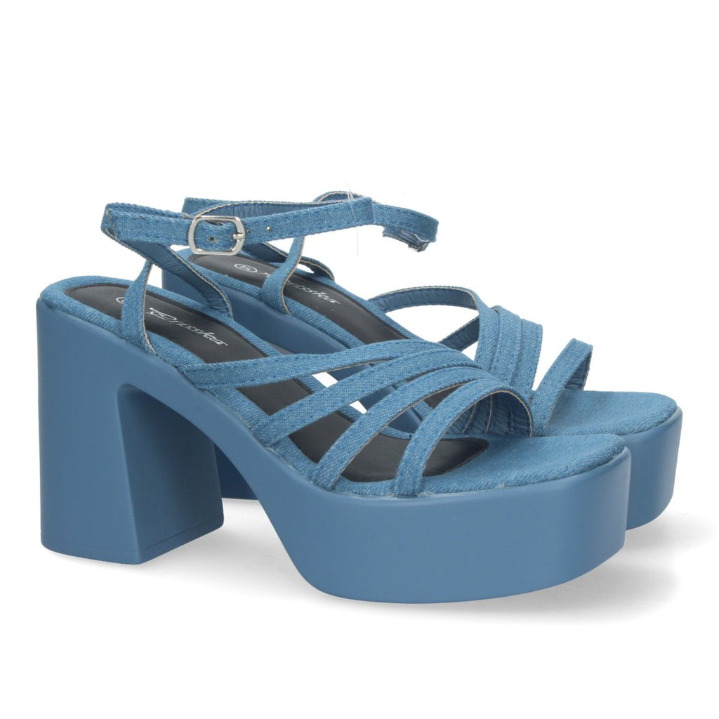 Sandalias Planas Jeans Mujer