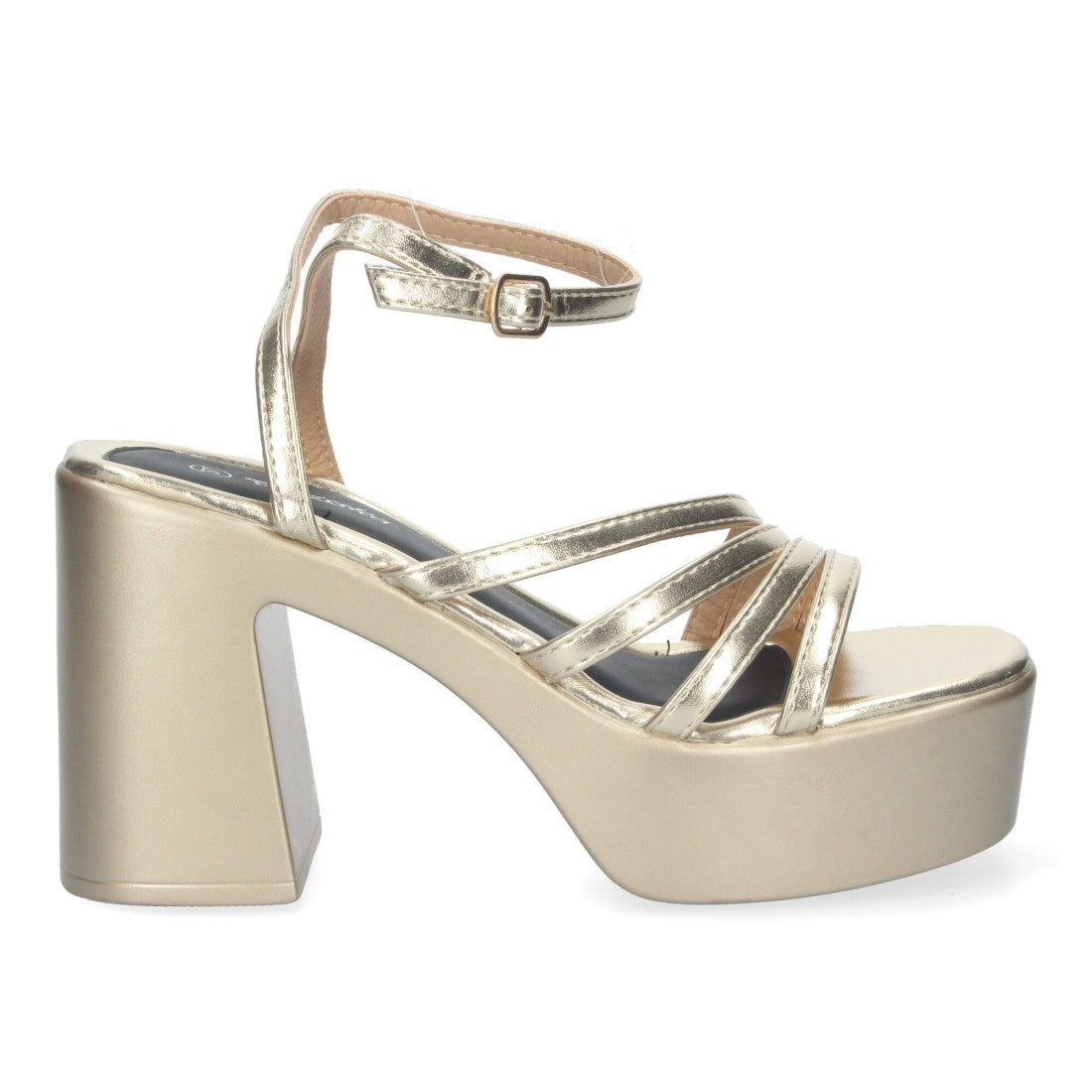 Sandalias Planas Oro Mujer