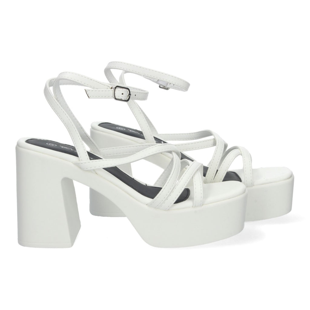Sandalias Planas Blanco Mujer