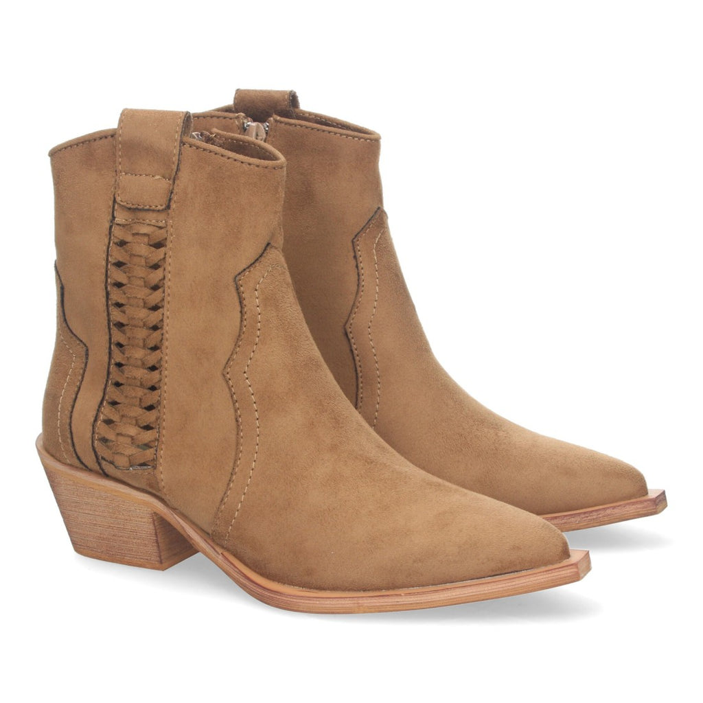 Elegante camel Stiefel mit Absatz