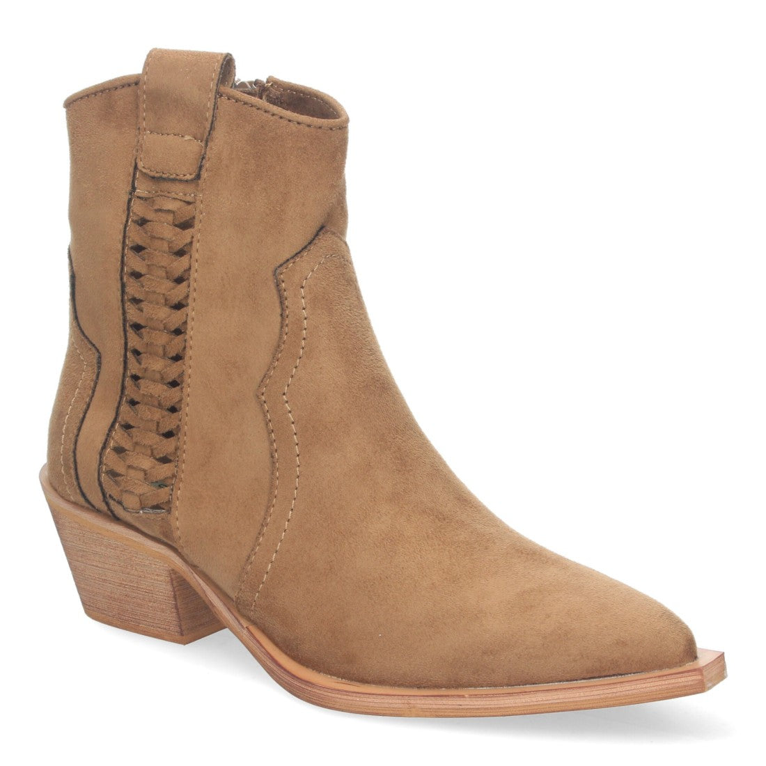 Elegante camel Stiefel mit Absatz
