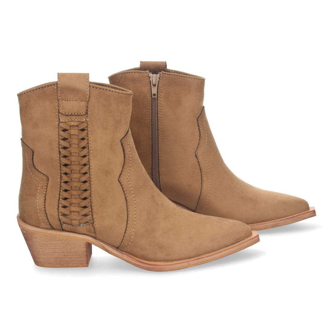 Elegante camel Stiefel mit Absatz