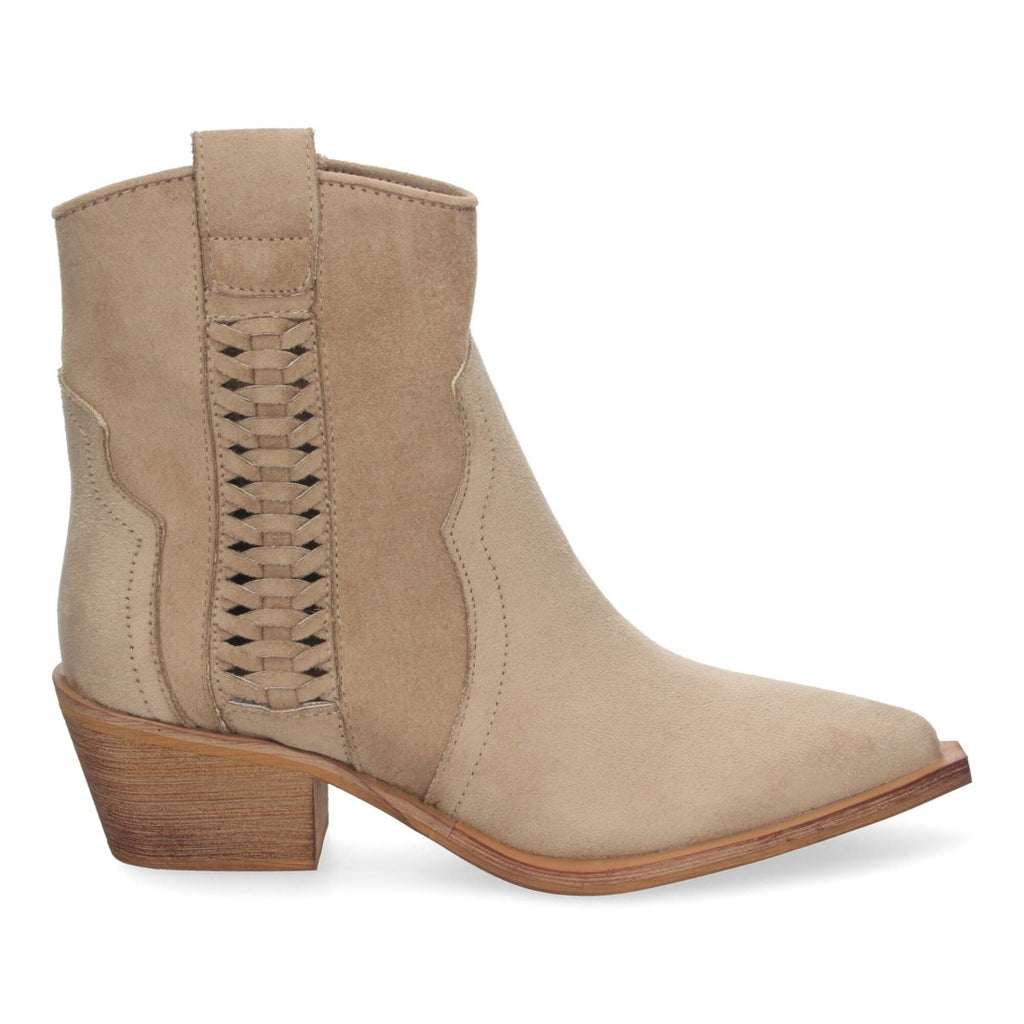 Elegante beige Stiefel mit Absatz