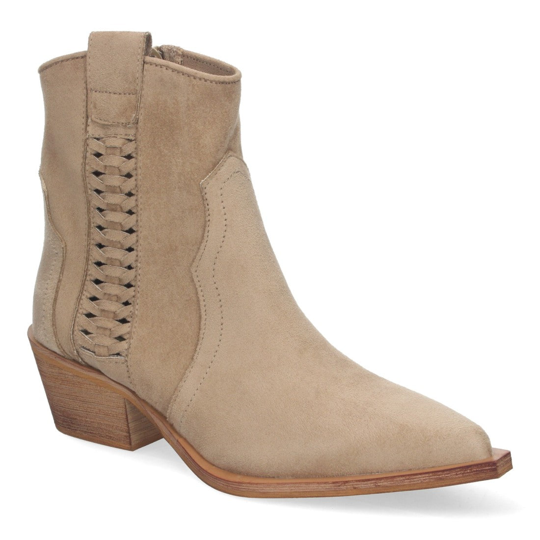 Elegante beige Stiefel mit Absatz