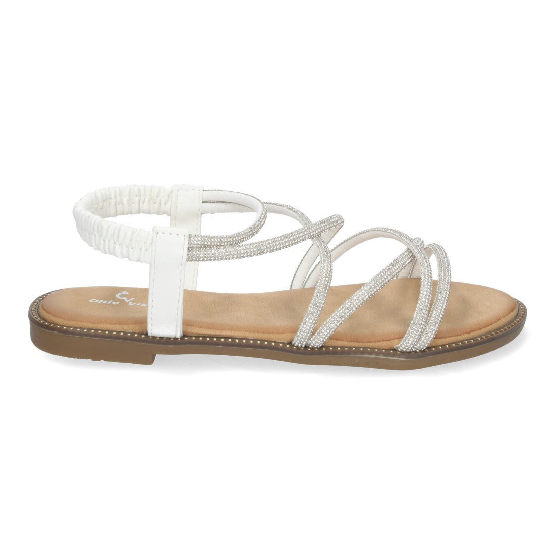 Sandalias Blancas Mujer Elegantes Verano