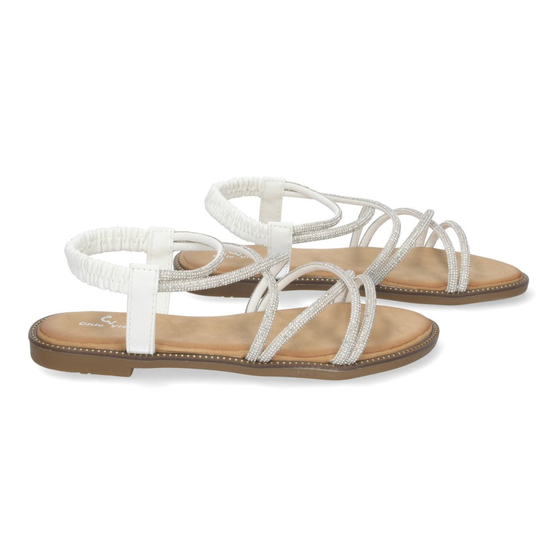 Sandalias Blancas Mujer Elegantes Verano