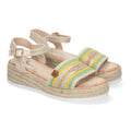 Sandalias Verdes Mujer Cuña Yute Elegantes