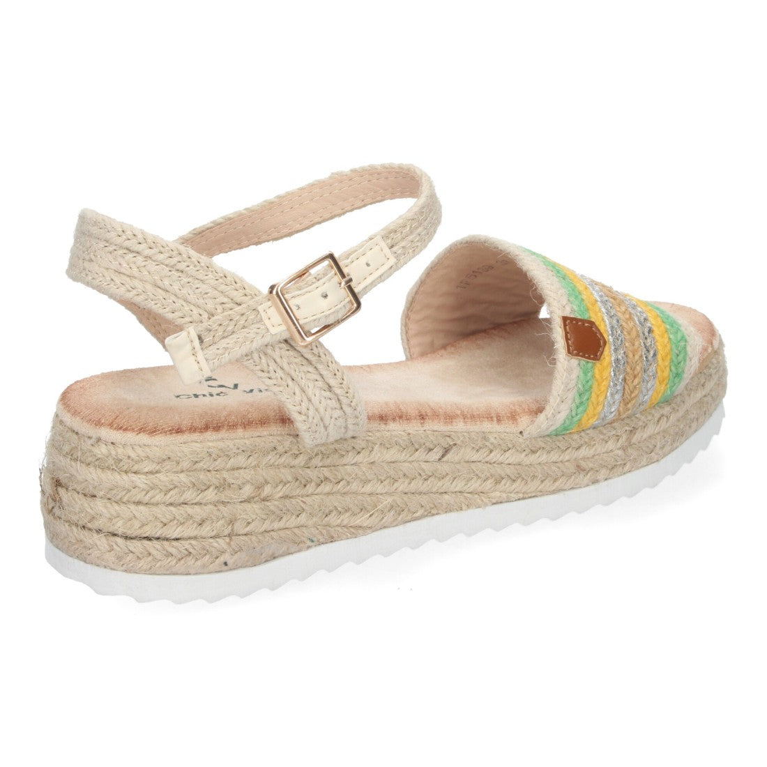 Sandalias Verdes Mujer Cuña Yute Elegantes