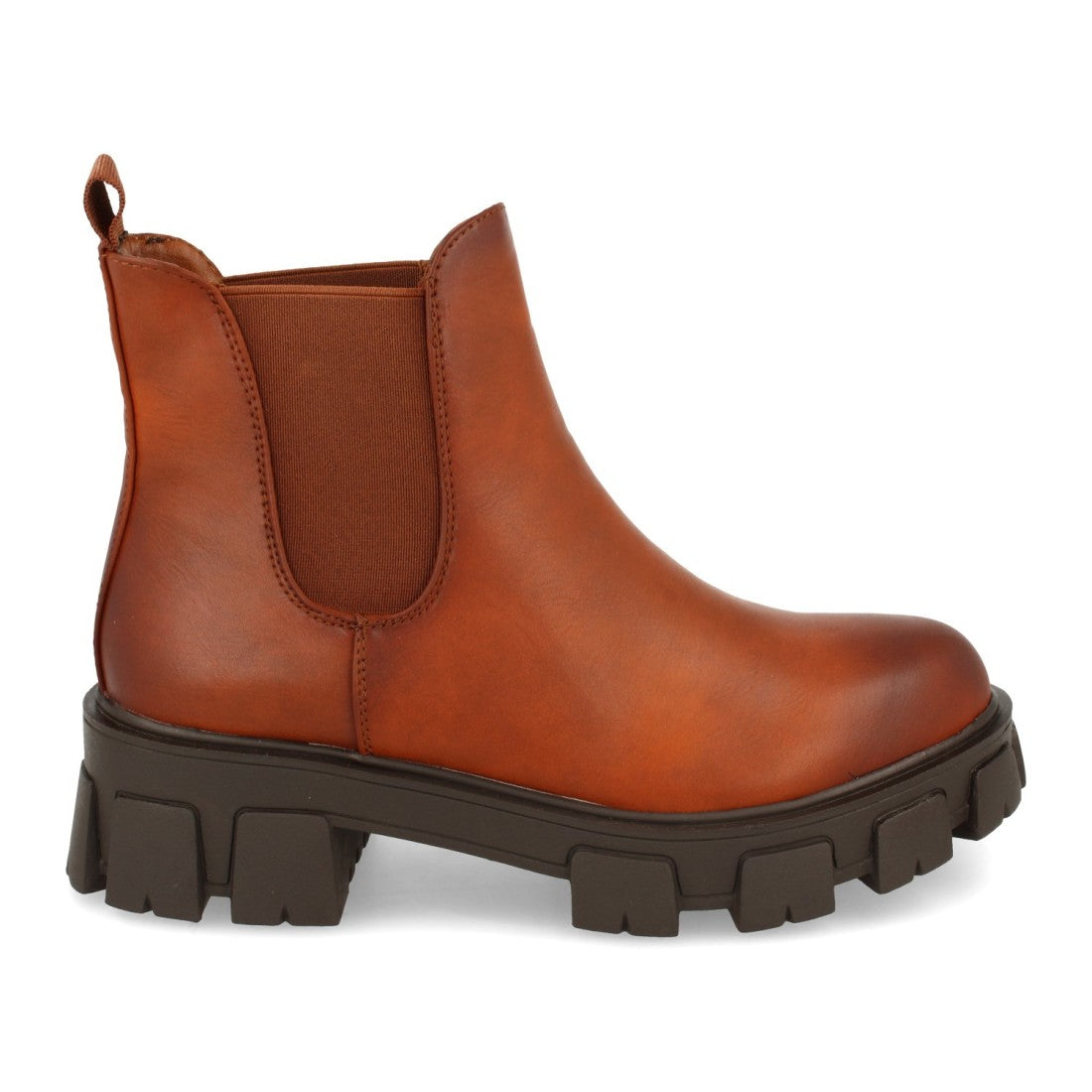 Botines Elegantes Camel con Detalles Distintivos