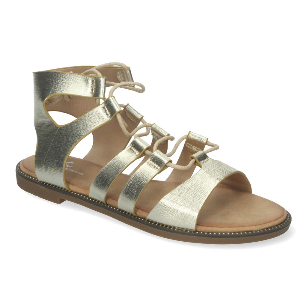 Sandalias Doradas Mujer Elegantes Fiesta