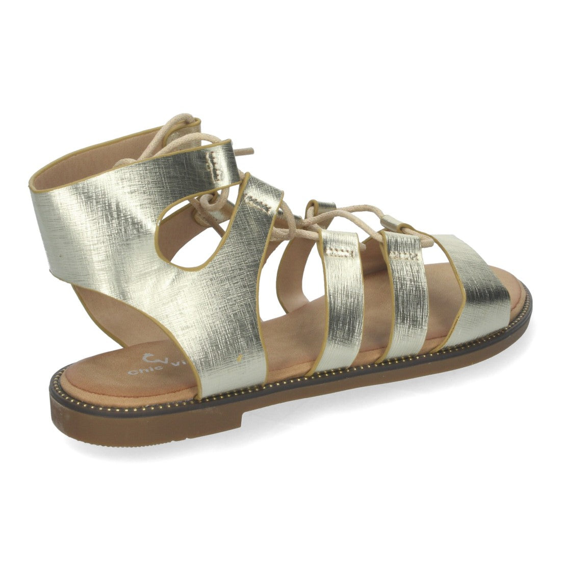 Sandalias Doradas Mujer Elegantes Fiesta