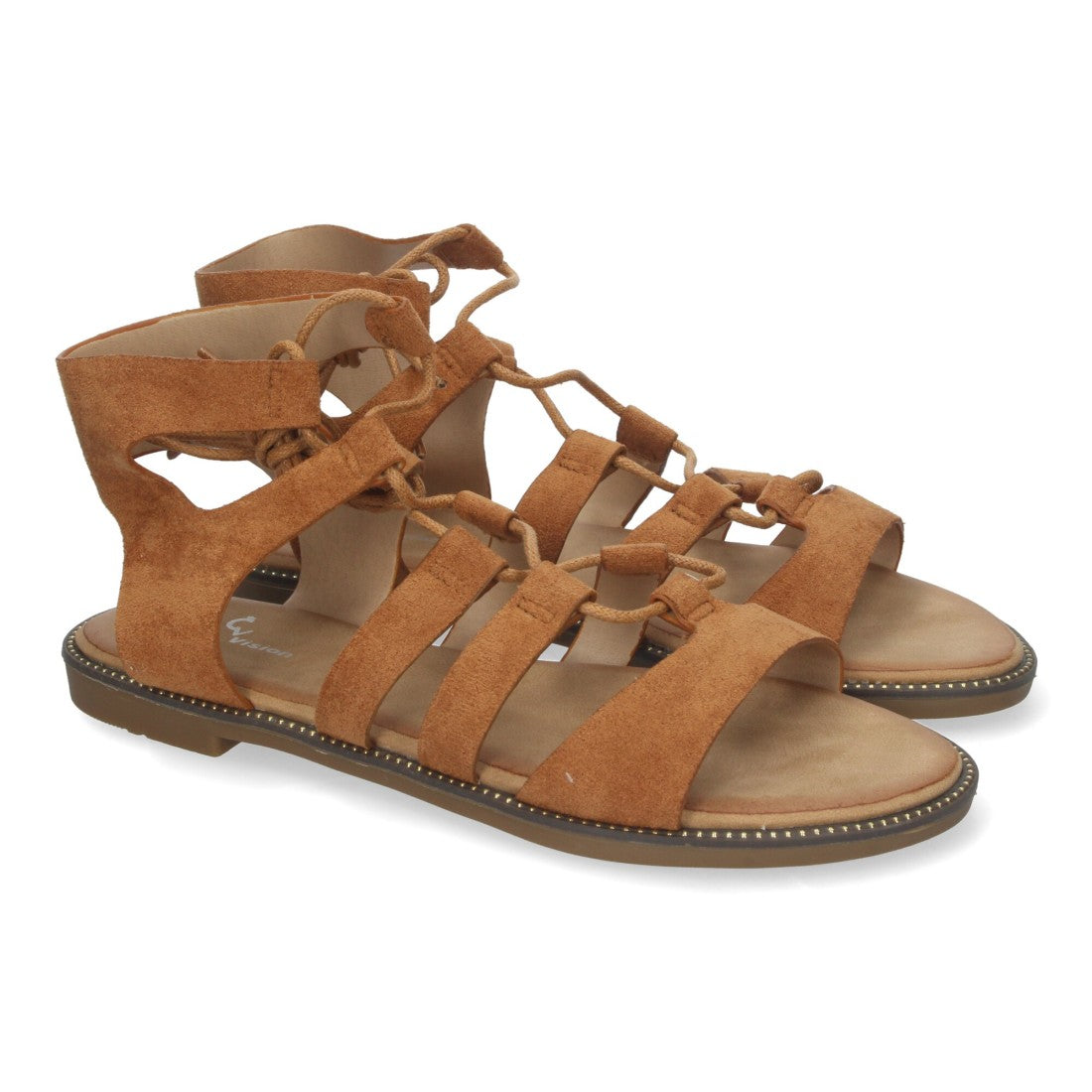 Sandalias Camel Mujer Elegantes Verano