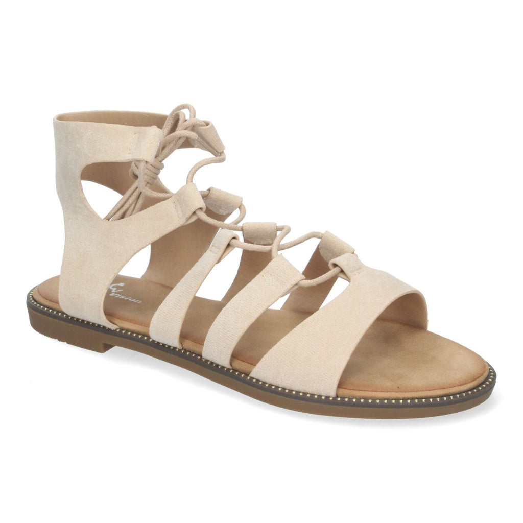 Sandalias Beige Mujer Elegantes Verano