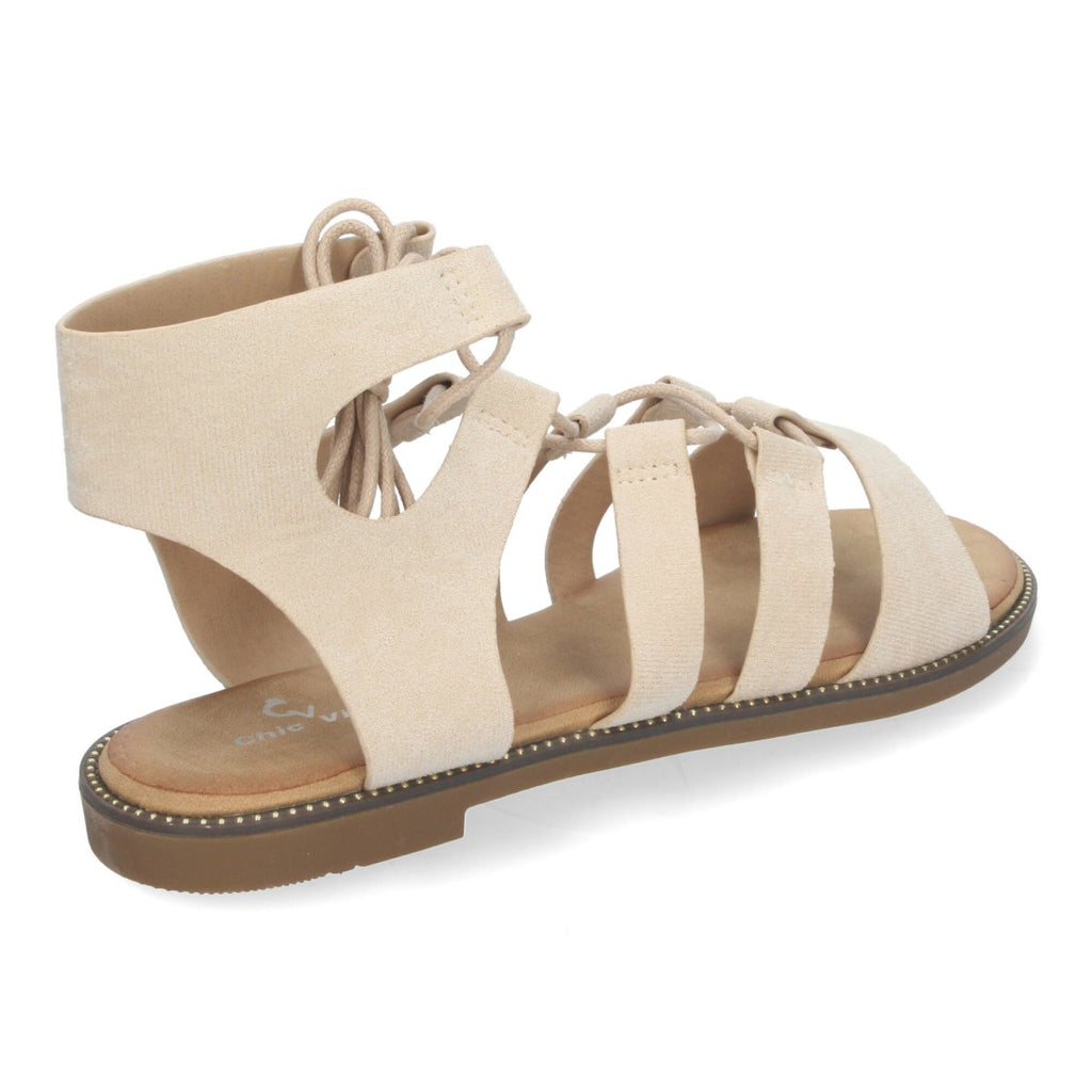 Sandalias Beige Mujer Elegantes Verano