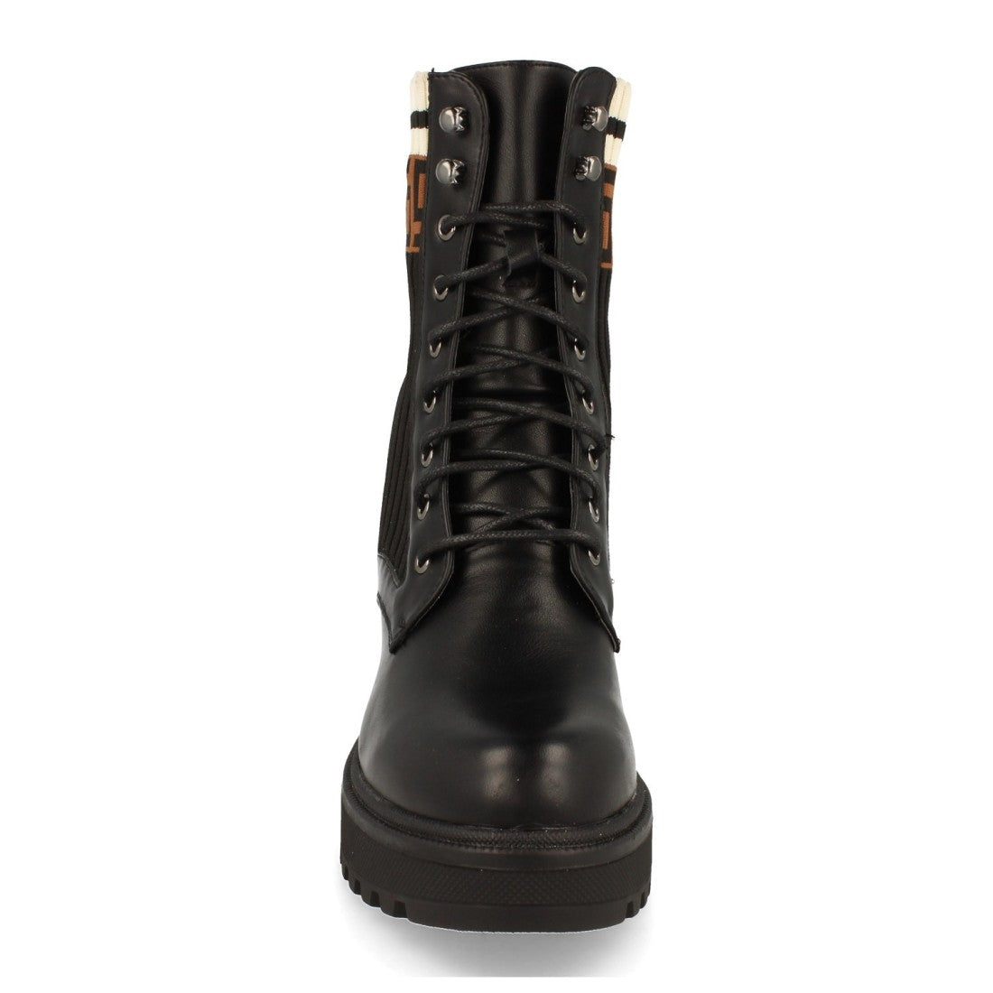 Botines Elegantes Negro con Detalles Distintivos