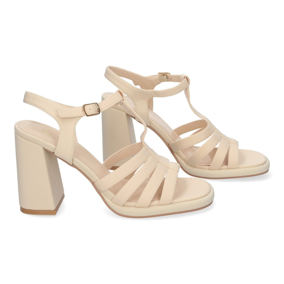 Sandalias Beige Tacón Nude Elegantes Cómodas Fiesta Bodas