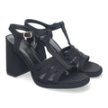 Sandalias Negras Tacón Nude Elegantes Cómodas Fiesta Bodas