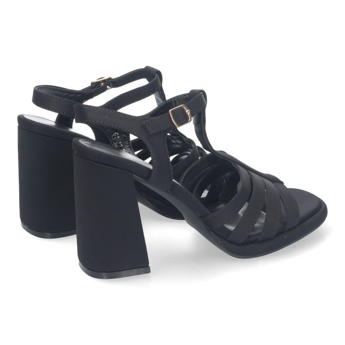 Sandalias Negras Tacón Nude Elegantes Cómodas Fiesta Bodas