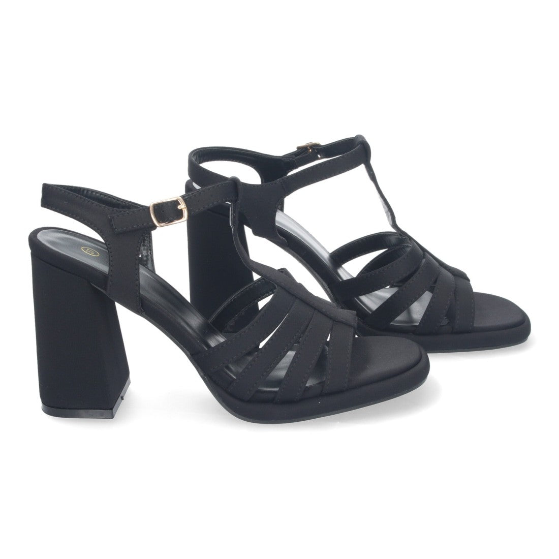 Sandalias Negras Tacón Nude Elegantes Cómodas Fiesta Bodas