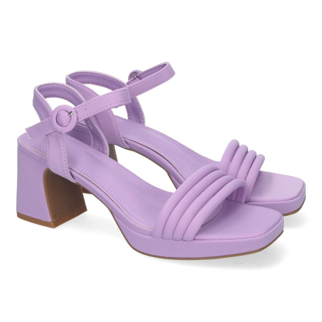 Sandalias Lilas Mujer Tacón Trenzadas Diseño Moderno