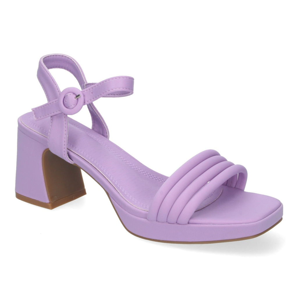 Sandalias Lilas Mujer Tacón Trenzadas Diseño Moderno