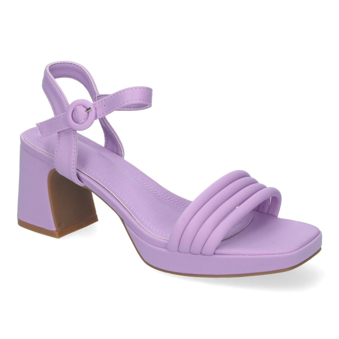 Sandalias Lilas Mujer Tacón Trenzadas Diseño Moderno