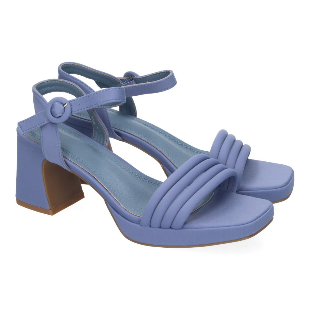 Sandalias Azules Tacón Elegantes Cómodas Fiesta Bodas