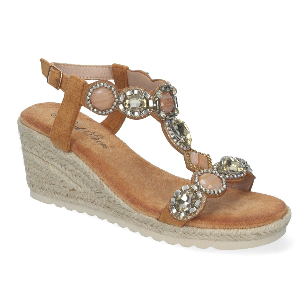 Sandalias Camel Mujer Elegantes Verano