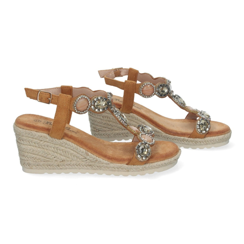 Sandalias Camel Mujer Elegantes Verano