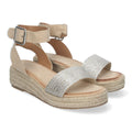 Sandalias Plateadas Mujer Elegantes Fiesta