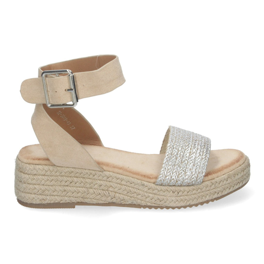 Sandalias Plateadas Mujer Elegantes Fiesta