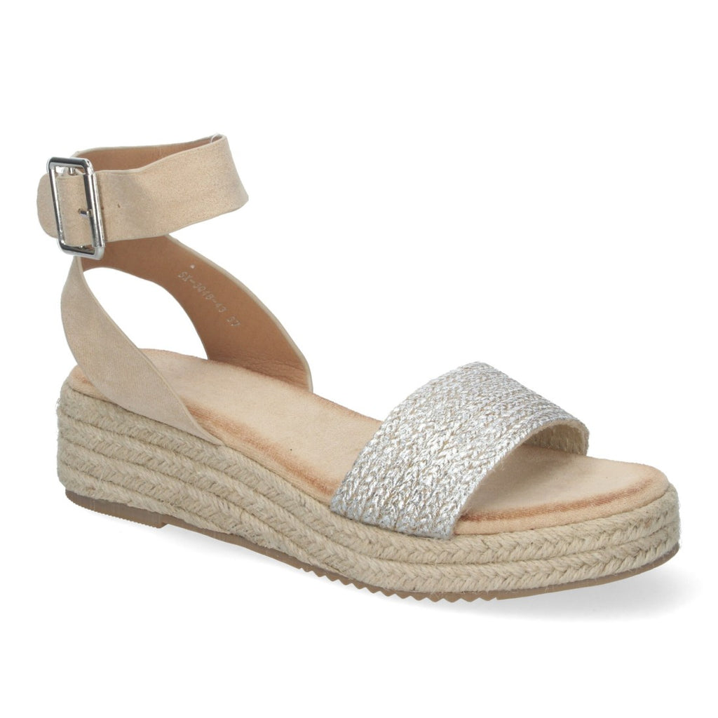 Sandalias Plateadas Mujer Elegantes Fiesta