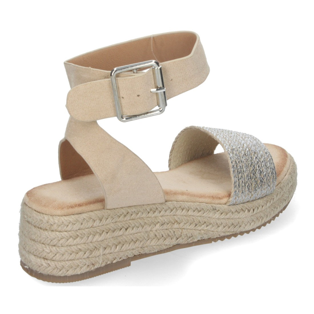 Sandalias Plateadas Mujer Elegantes Fiesta