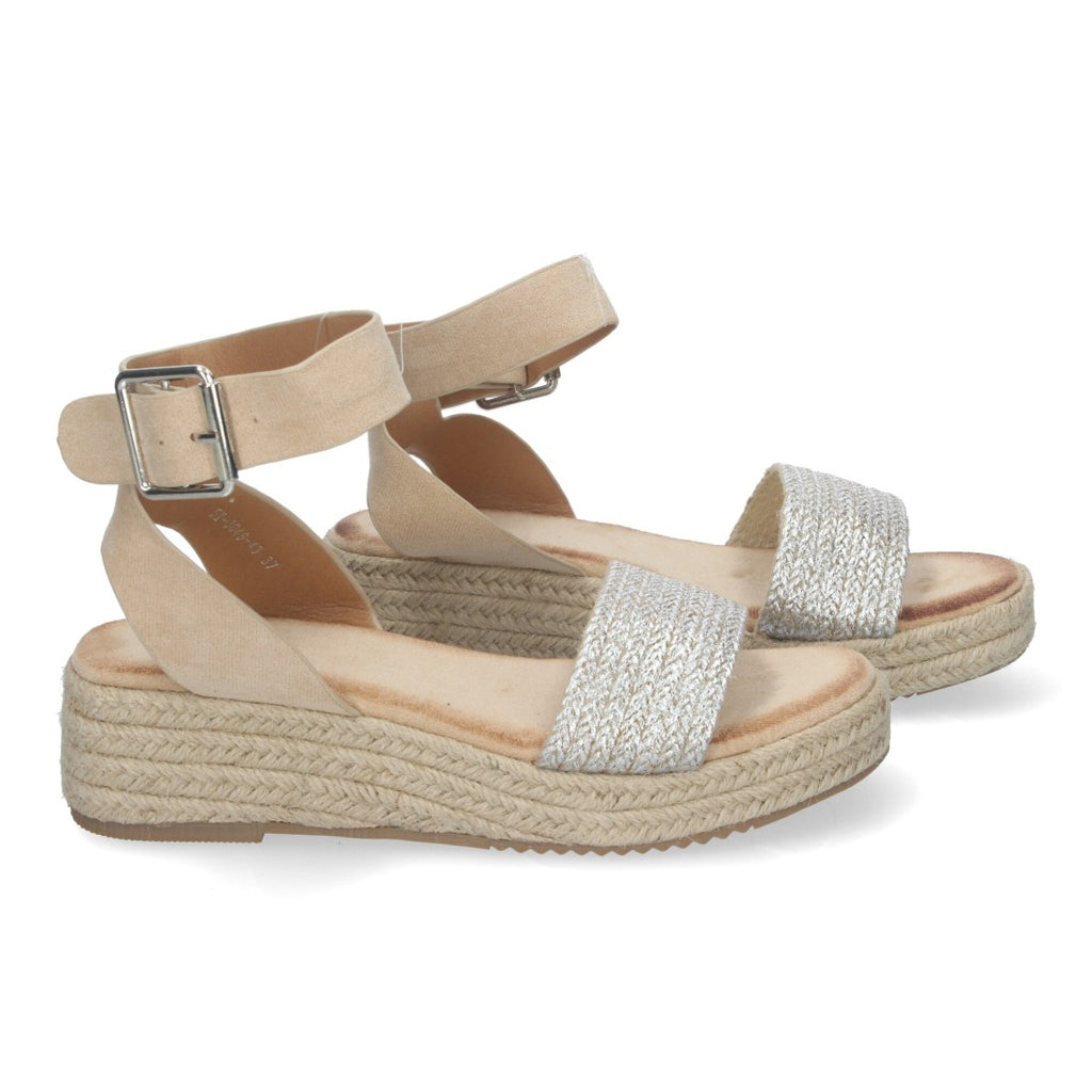 Sandalias Plateadas Mujer Elegantes Fiesta