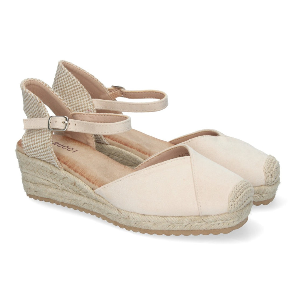 Sandalias Beige Mujer Cuña Yute Cómodas Elegantes