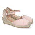 Sandalias Nude Mujer Cuña Yute Cómodas Elegantes