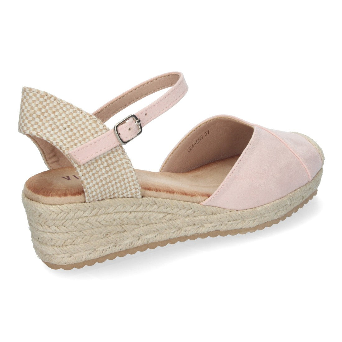 Sandalias Nude Mujer Cuña Yute Cómodas Elegantes