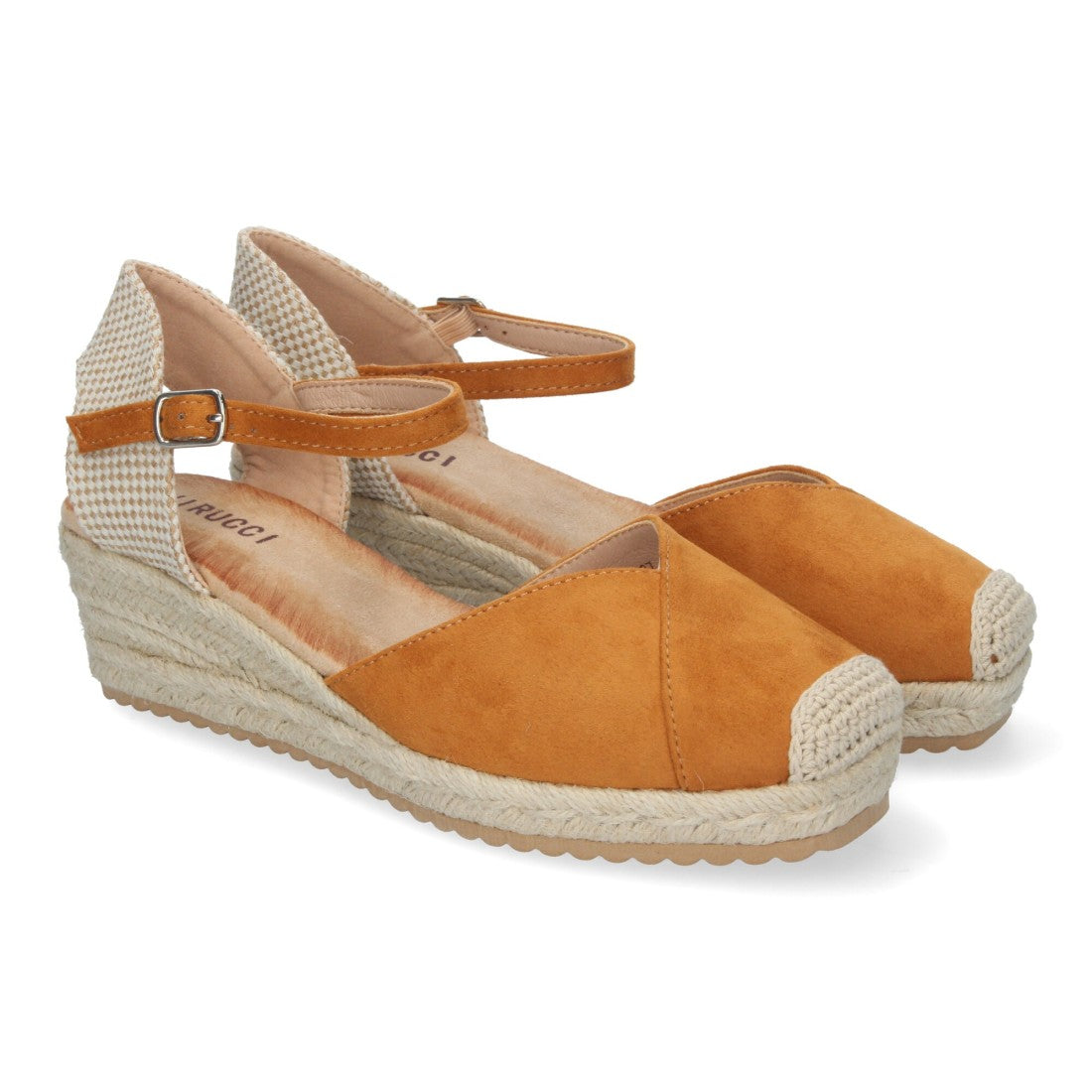 Sandalias Camel Mujer Cuña Yute Cómodas Elegantes