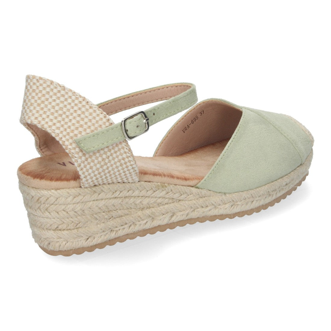 Sandalias Verdes Mujer Cuña Yute Cómodas Elegantes