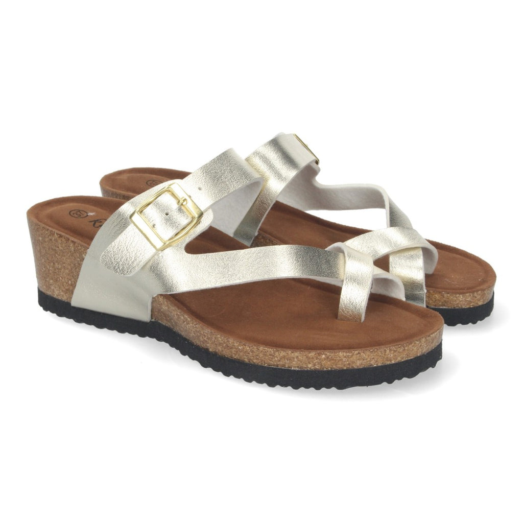 Sandalias Doradas Mujer Elegantes Fiesta
