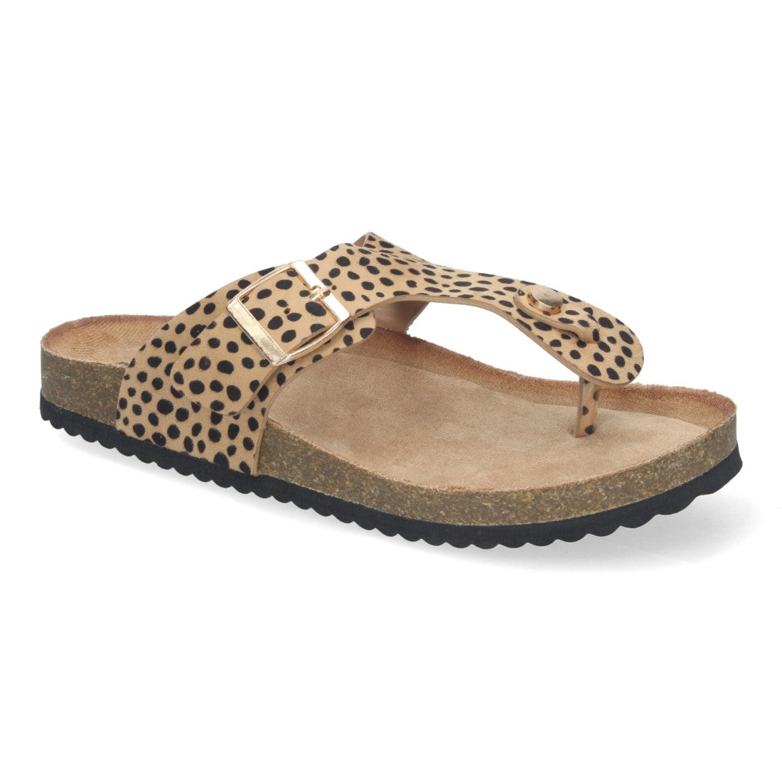 Sandalias Planas Estampado Leopardo Atrevidas Mujer