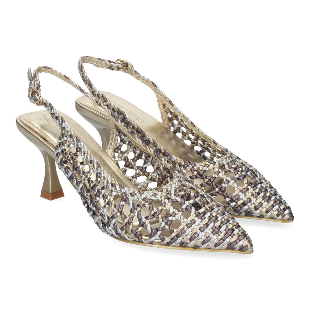 Zapatos de Tacón Gris Mujer