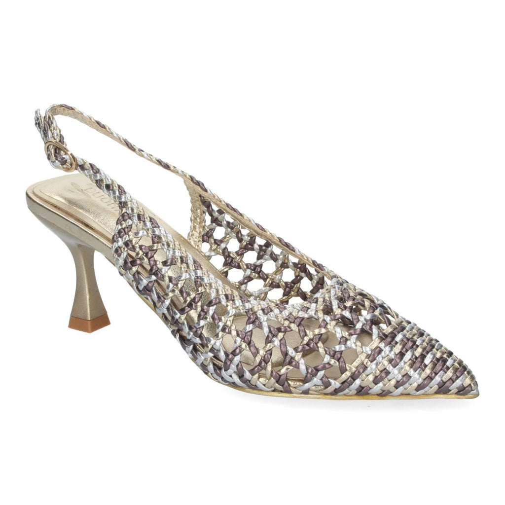 Zapatos de Tacón Gris Mujer