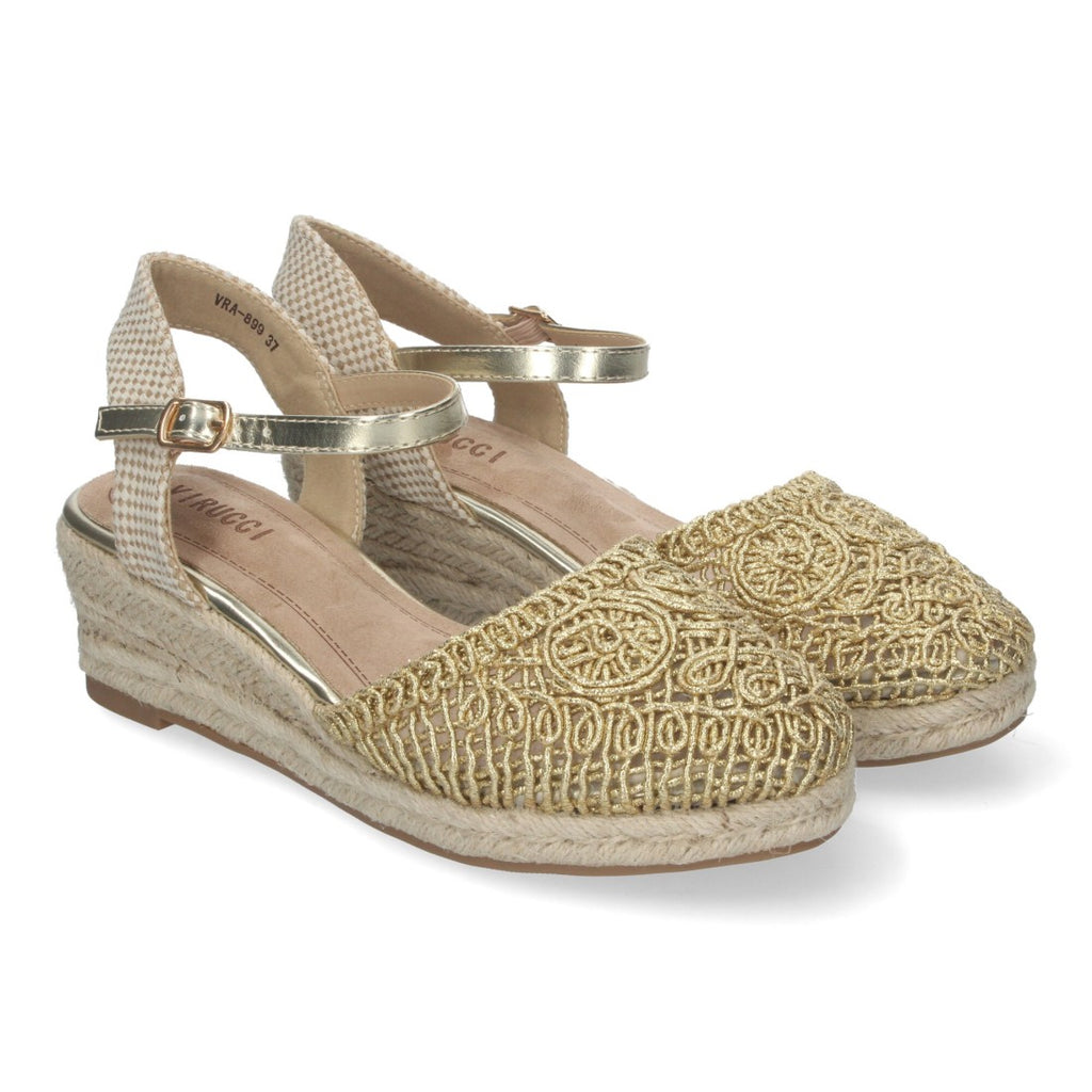 Sandalias Doradas Mujer Elegantes Fiesta