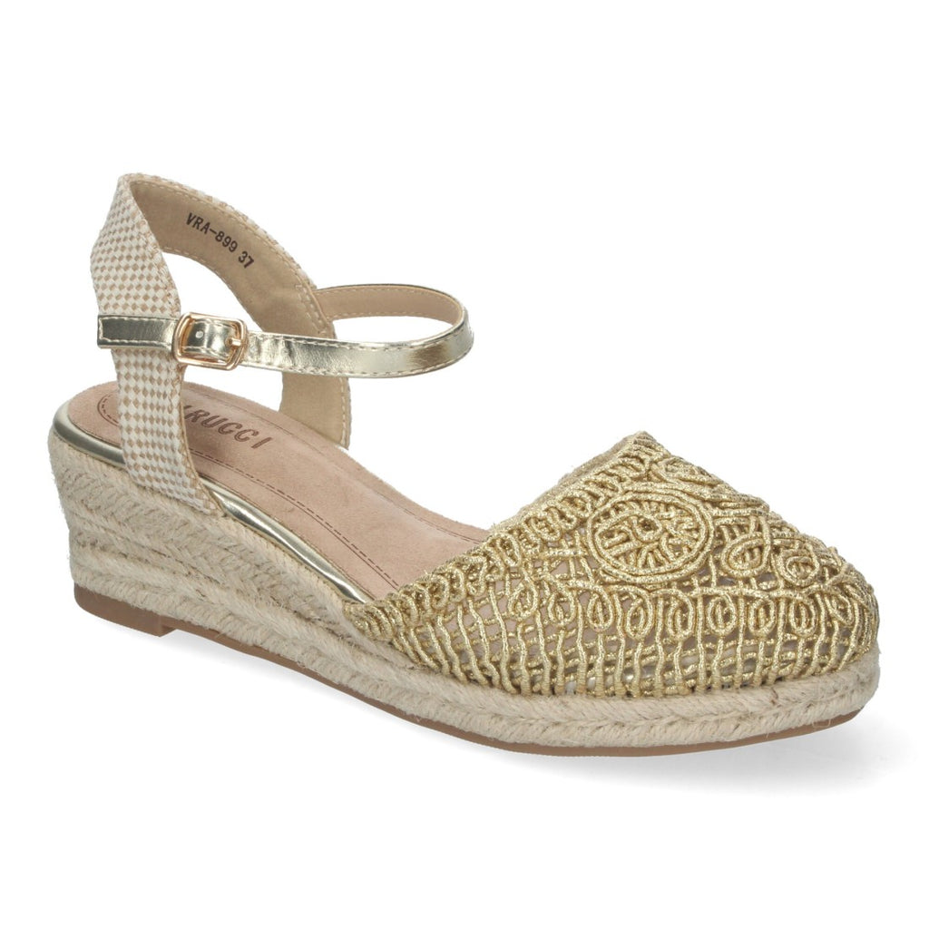 Sandalias Doradas Mujer Elegantes Fiesta