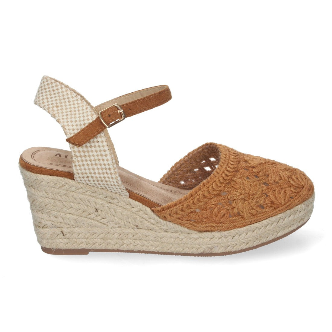 Sandalias Cuero Mujer Cuña Yute Valenciana Bordados Flores