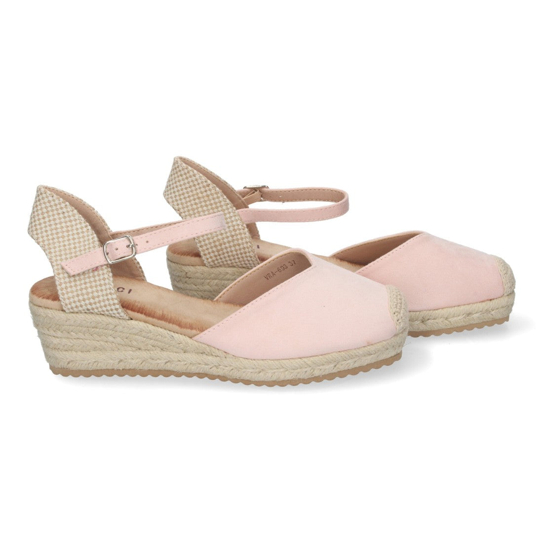 Sandalias Nude Mujer Cuña Yute Pala Cerrada Cómodas